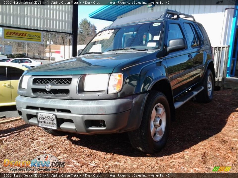 2001 Nissan Xterra XE V6 4x4 Alpine Green Metallic / Dusk Gray Photo #11