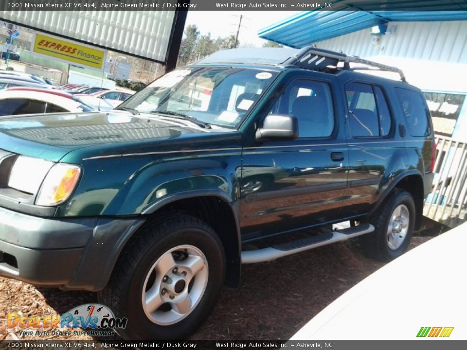 2001 Nissan Xterra XE V6 4x4 Alpine Green Metallic / Dusk Gray Photo #12
