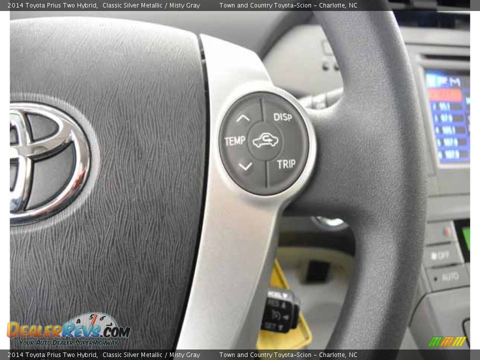 2014 Toyota Prius Two Hybrid Classic Silver Metallic / Misty Gray Photo #28