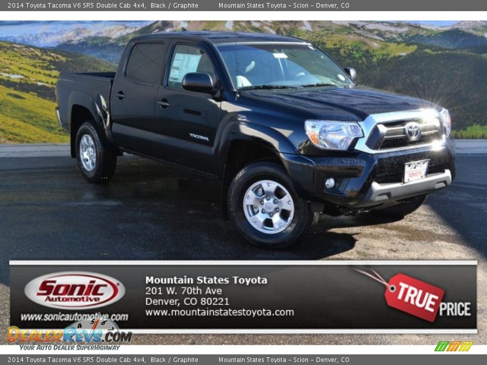 2014 Toyota Tacoma V6 SR5 Double Cab 4x4 Black / Graphite Photo #1