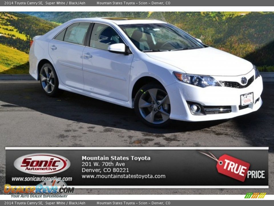 2014 Toyota Camry SE Super White / Black/Ash Photo #1
