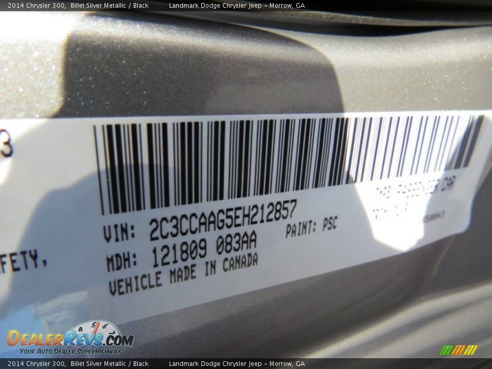 2014 Chrysler 300 Billet Silver Metallic / Black Photo #11
