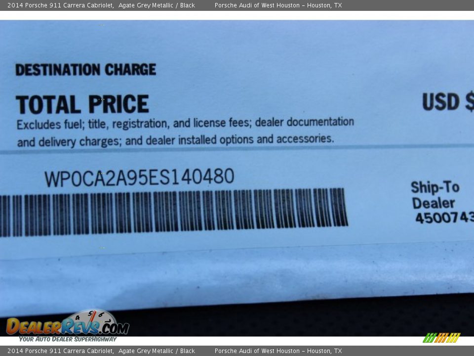 2014 Porsche 911 Carrera Cabriolet Agate Grey Metallic / Black Photo #31