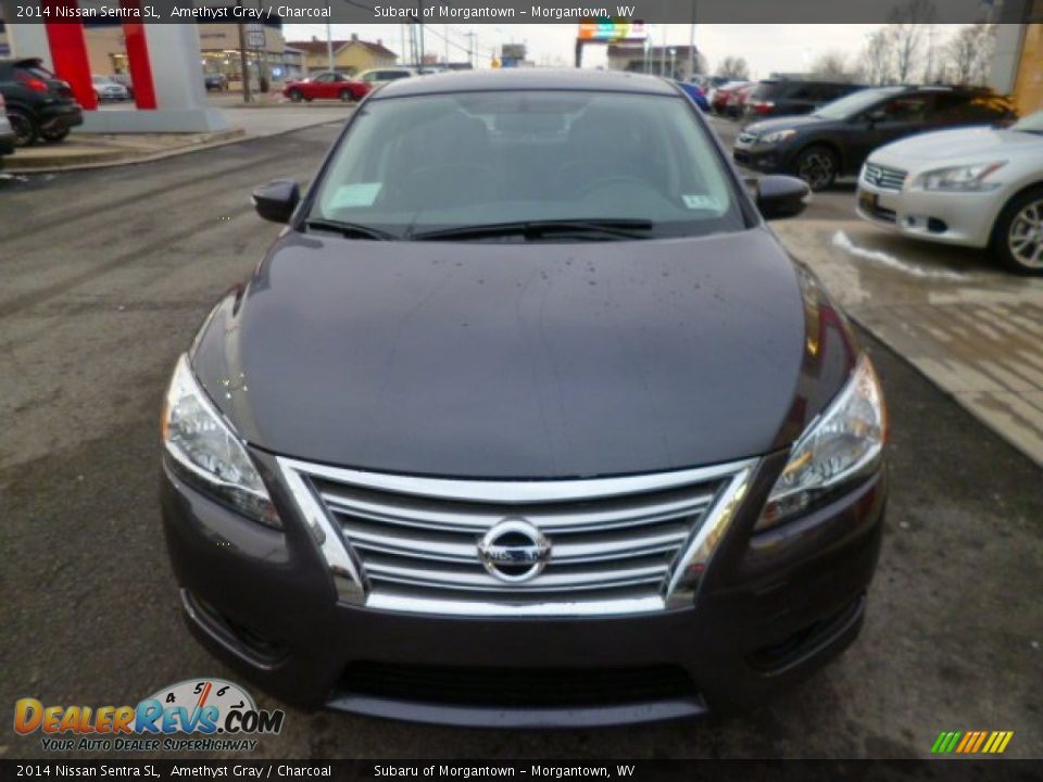 2014 Nissan Sentra SL Amethyst Gray / Charcoal Photo #2