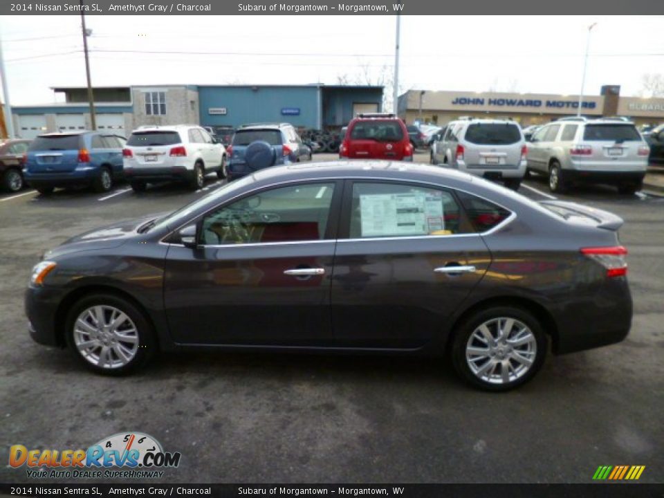 2014 Nissan Sentra SL Amethyst Gray / Charcoal Photo #4