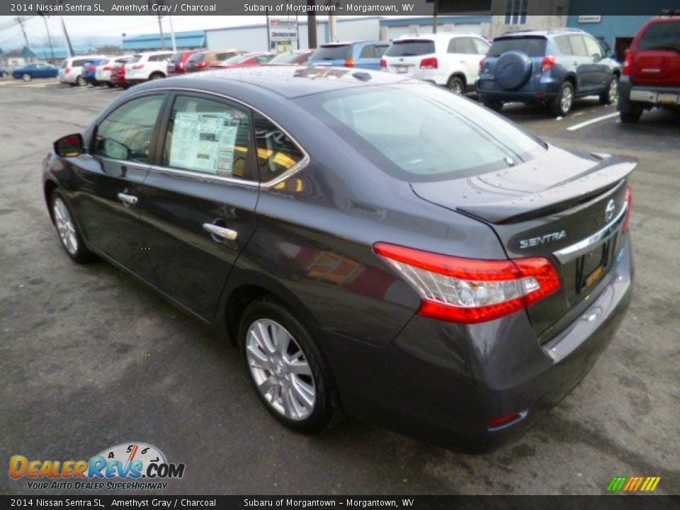 2014 Nissan Sentra SL Amethyst Gray / Charcoal Photo #5