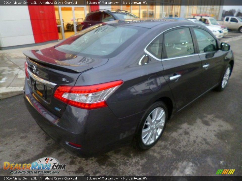 2014 Nissan Sentra SL Amethyst Gray / Charcoal Photo #6