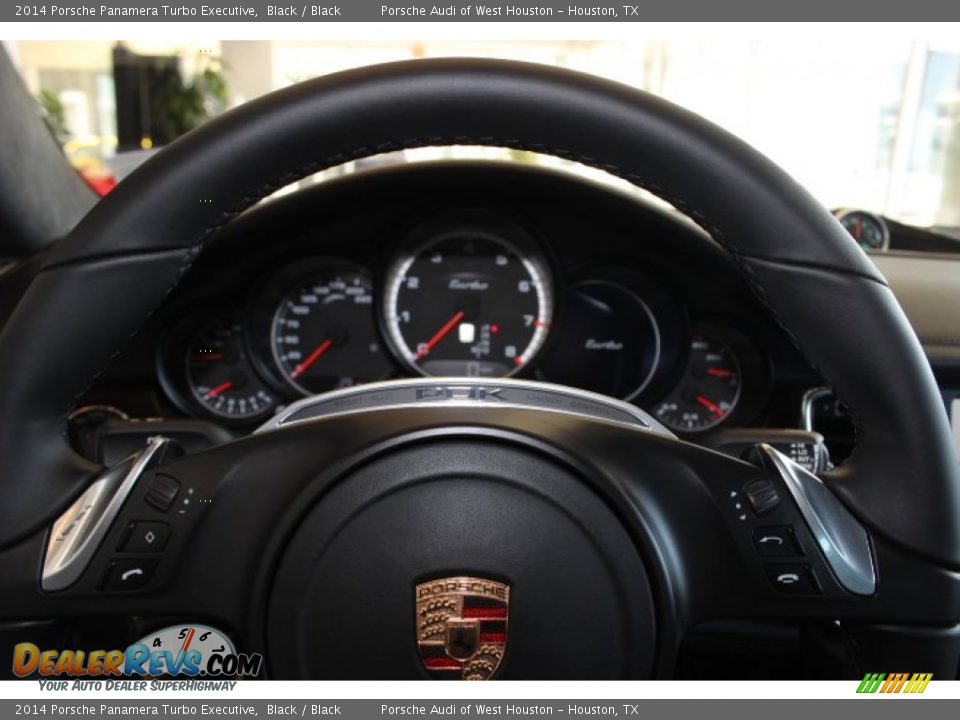 2014 Porsche Panamera Turbo Executive Black / Black Photo #24