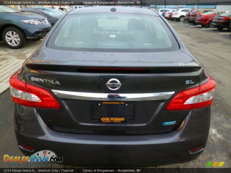 2014 Nissan Sentra SL Amethyst Gray / Charcoal Photo #12