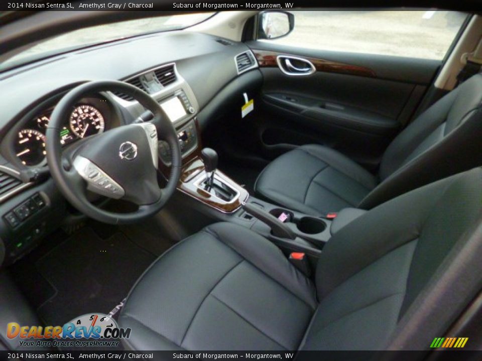 Charcoal Interior - 2014 Nissan Sentra SL Photo #16