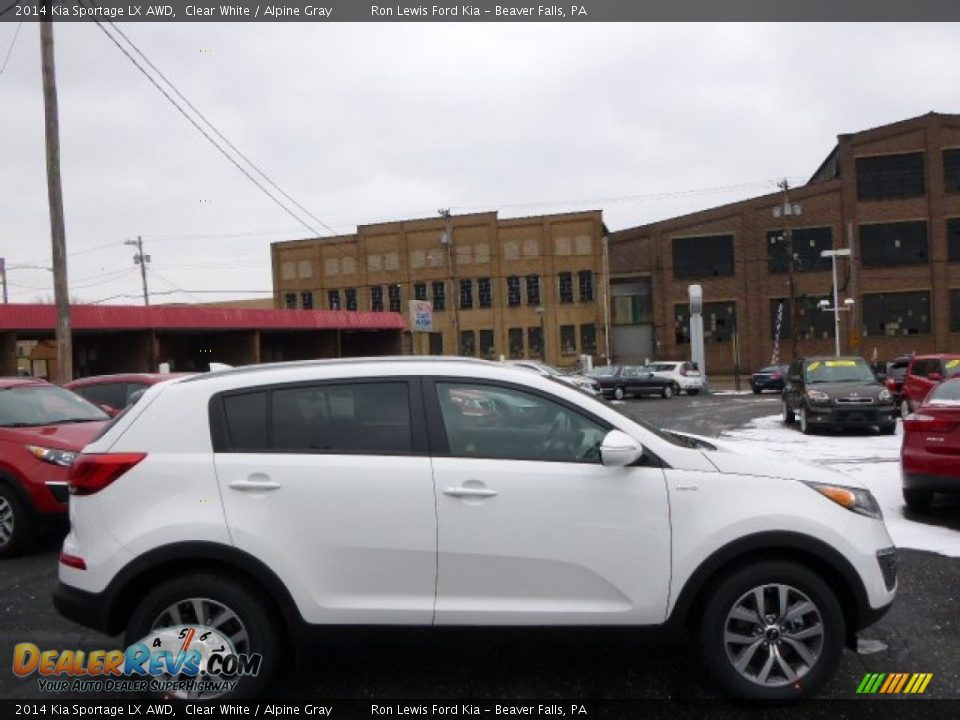 2014 Kia Sportage LX AWD Clear White / Alpine Gray Photo #1