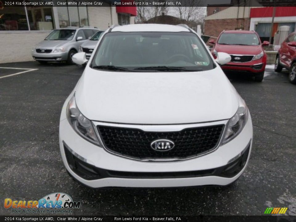 2014 Kia Sportage LX AWD Clear White / Alpine Gray Photo #3