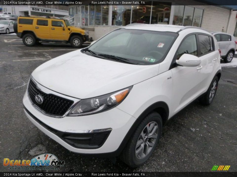 2014 Kia Sportage LX AWD Clear White / Alpine Gray Photo #4