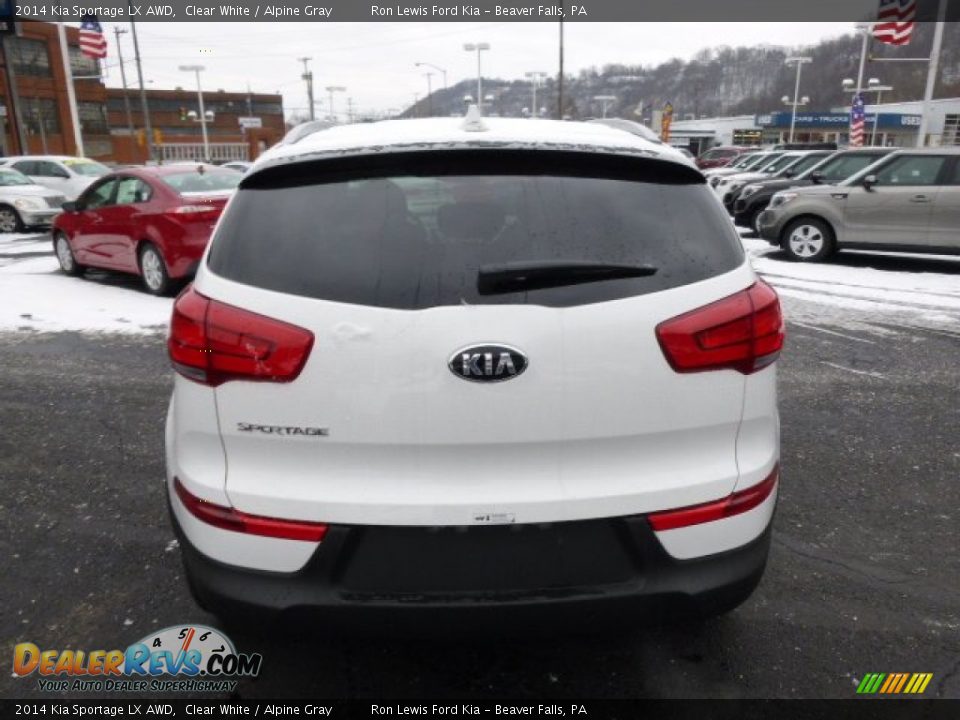 2014 Kia Sportage LX AWD Clear White / Alpine Gray Photo #7
