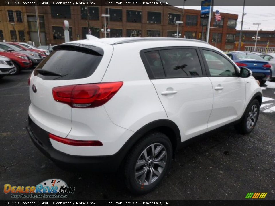 2014 Kia Sportage LX AWD Clear White / Alpine Gray Photo #8