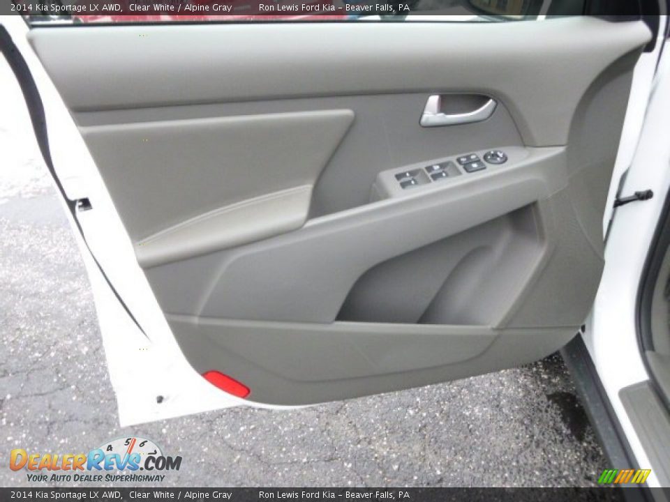 2014 Kia Sportage LX AWD Clear White / Alpine Gray Photo #11