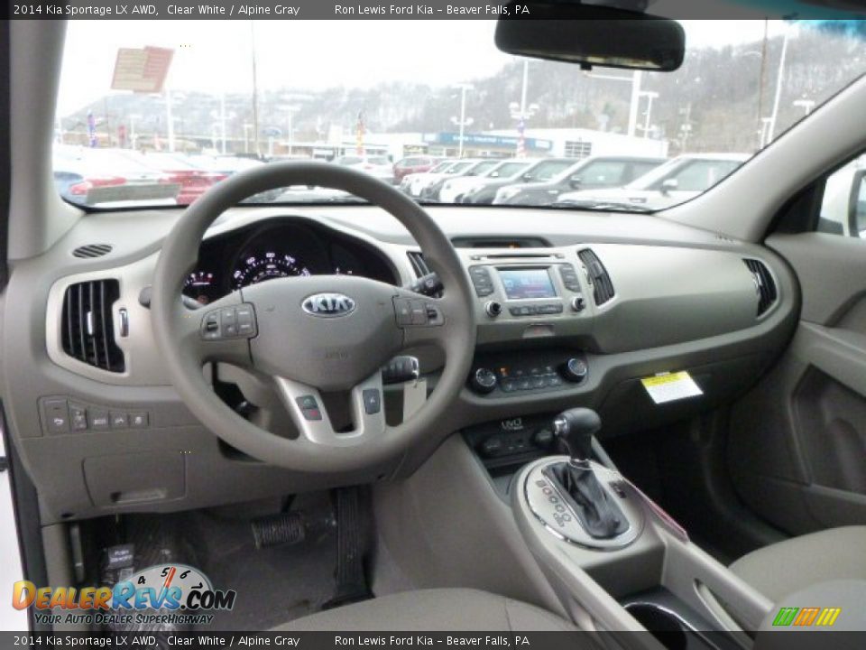 2014 Kia Sportage LX AWD Clear White / Alpine Gray Photo #14