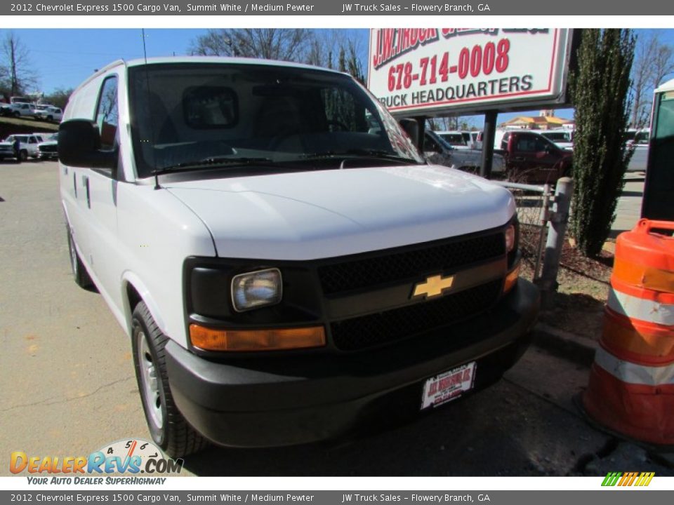2012 Chevrolet Express 1500 Cargo Van Summit White / Medium Pewter Photo #12