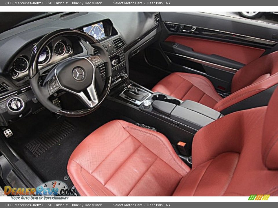 Red/Black Interior - 2012 Mercedes-Benz E 350 Cabriolet Photo #9