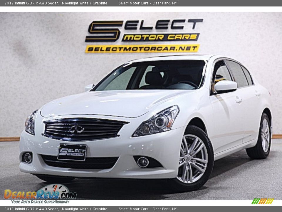 2012 Infiniti G 37 x AWD Sedan Moonlight White / Graphite Photo #1