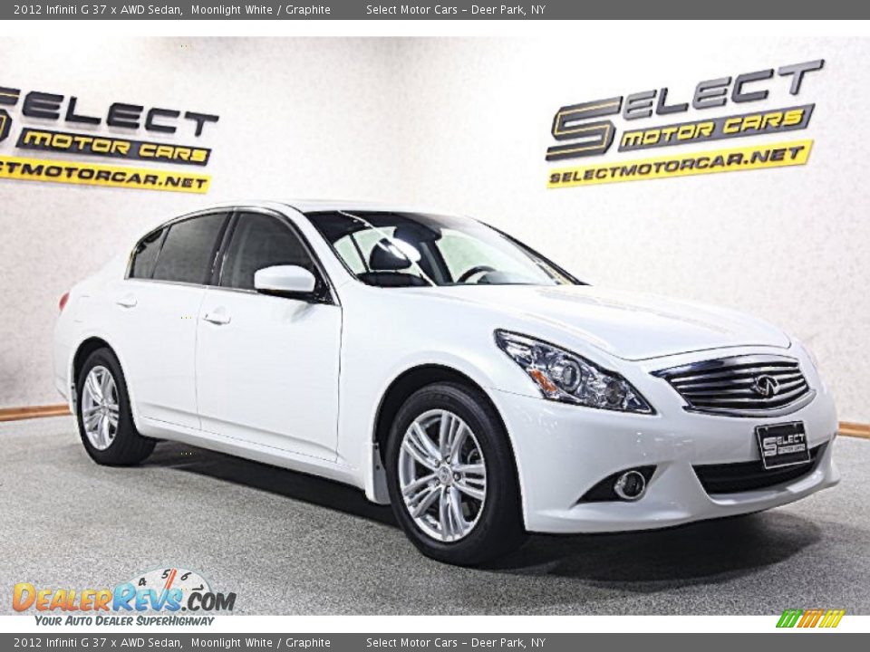 2012 Infiniti G 37 x AWD Sedan Moonlight White / Graphite Photo #3