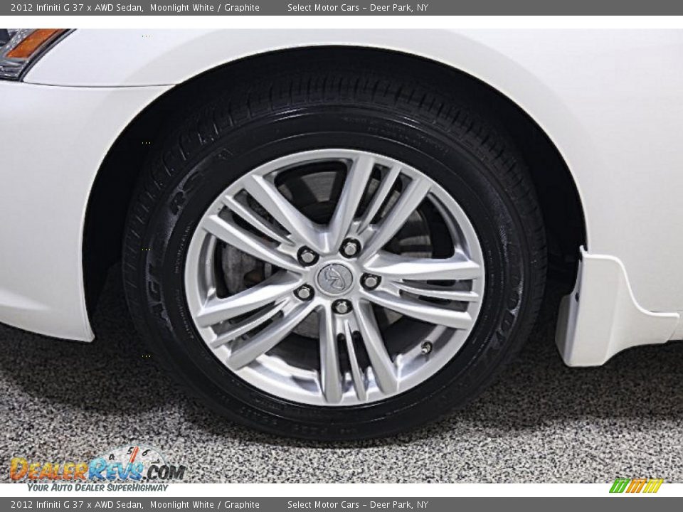 2012 Infiniti G 37 x AWD Sedan Moonlight White / Graphite Photo #6