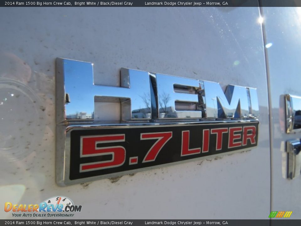 2014 Ram 1500 Big Horn Crew Cab Bright White / Black/Diesel Gray Photo #6