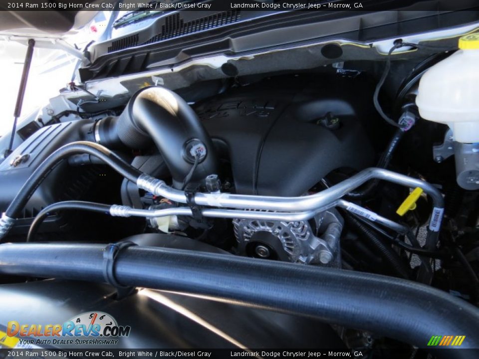 2014 Ram 1500 Big Horn Crew Cab Bright White / Black/Diesel Gray Photo #10