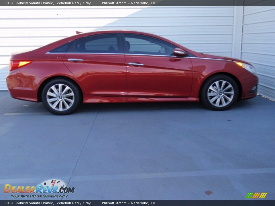 2014 Hyundai Sonata Limited Venetian Red / Gray Photo #3