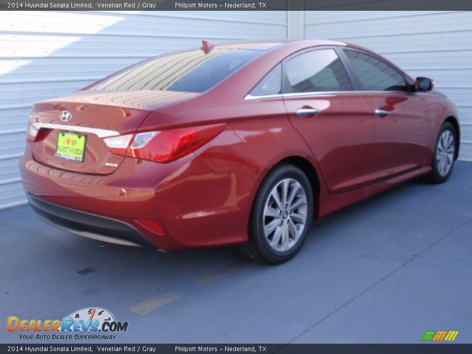 2014 Hyundai Sonata Limited Venetian Red / Gray Photo #4
