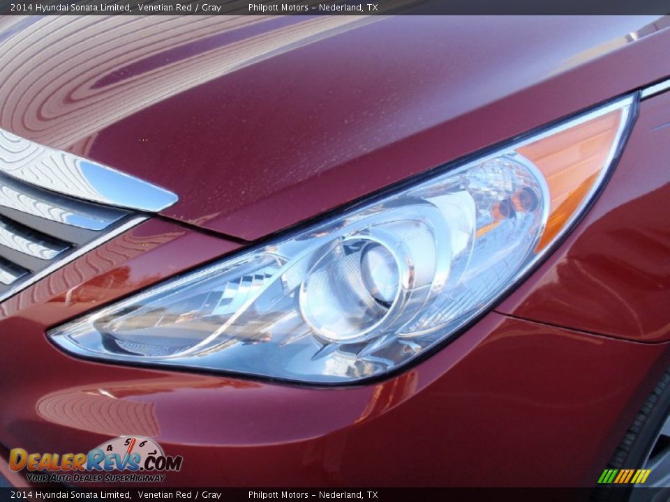 2014 Hyundai Sonata Limited Venetian Red / Gray Photo #9