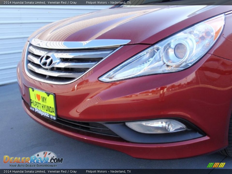 2014 Hyundai Sonata Limited Venetian Red / Gray Photo #11
