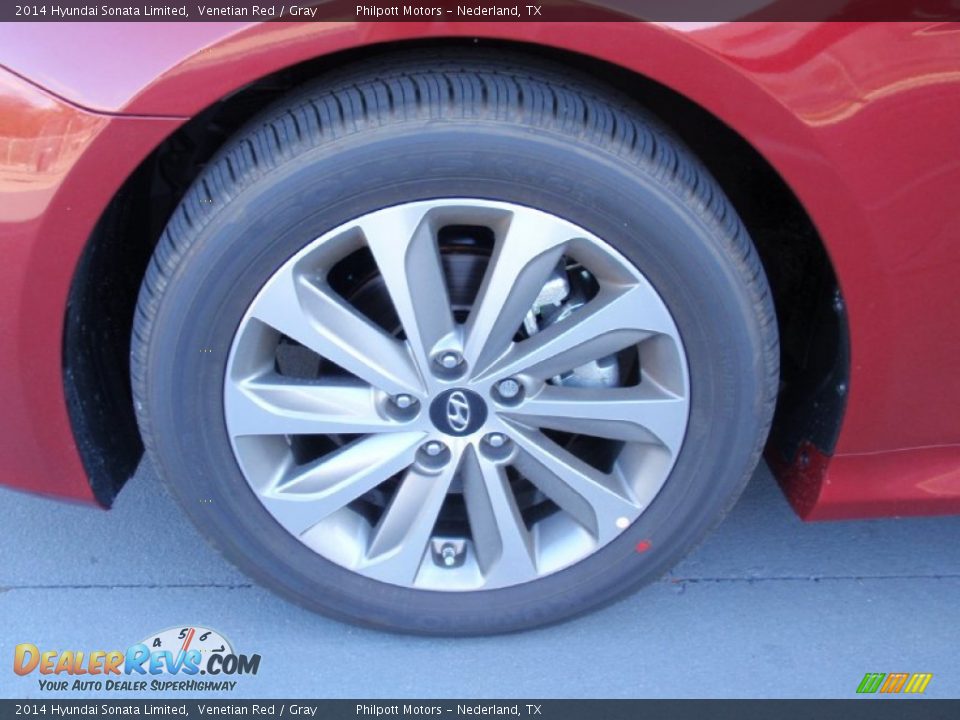2014 Hyundai Sonata Limited Venetian Red / Gray Photo #12