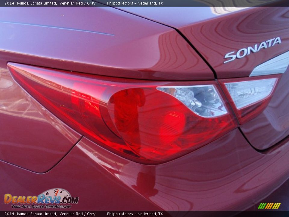 2014 Hyundai Sonata Limited Venetian Red / Gray Photo #13