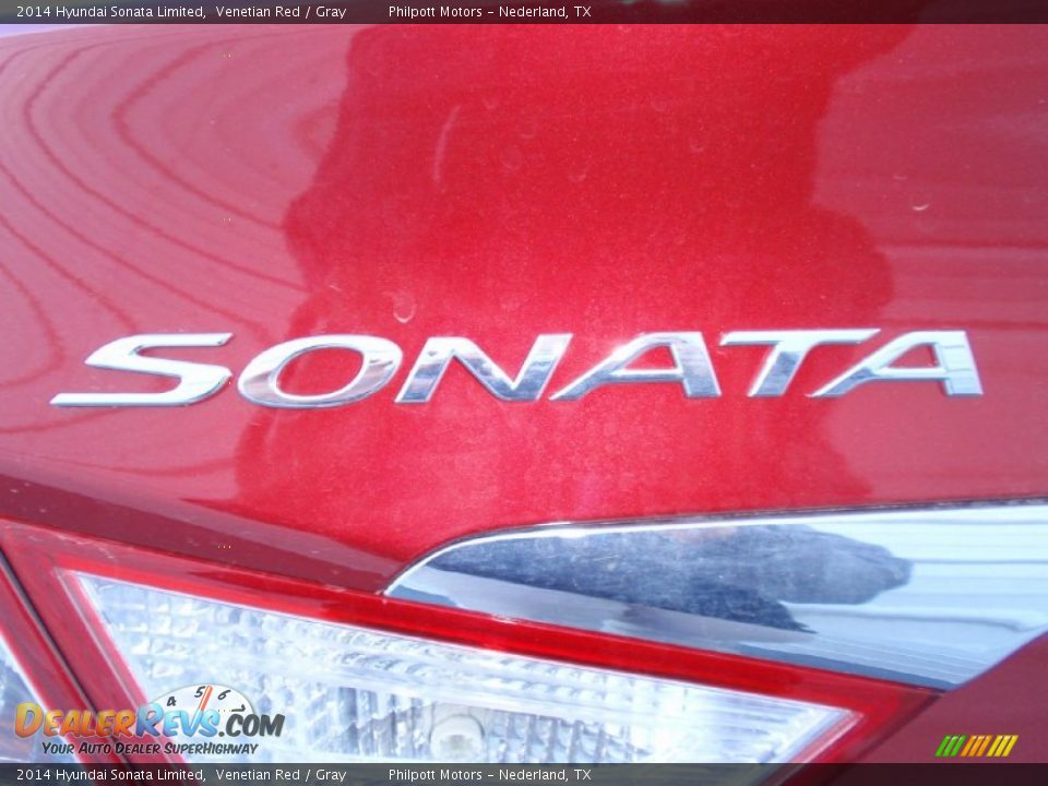 2014 Hyundai Sonata Limited Venetian Red / Gray Photo #14