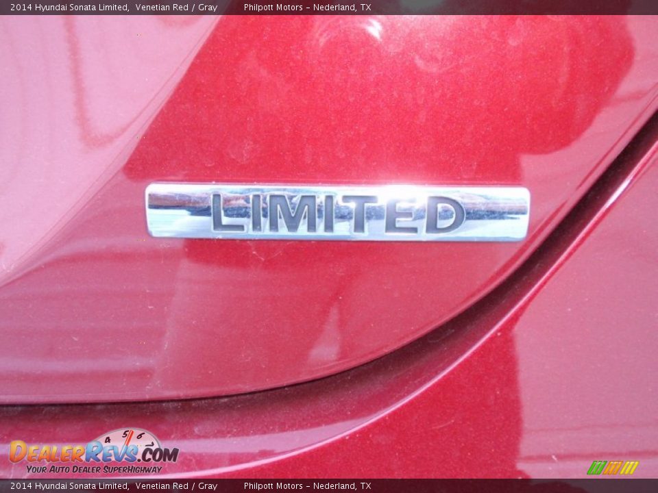 2014 Hyundai Sonata Limited Venetian Red / Gray Photo #15