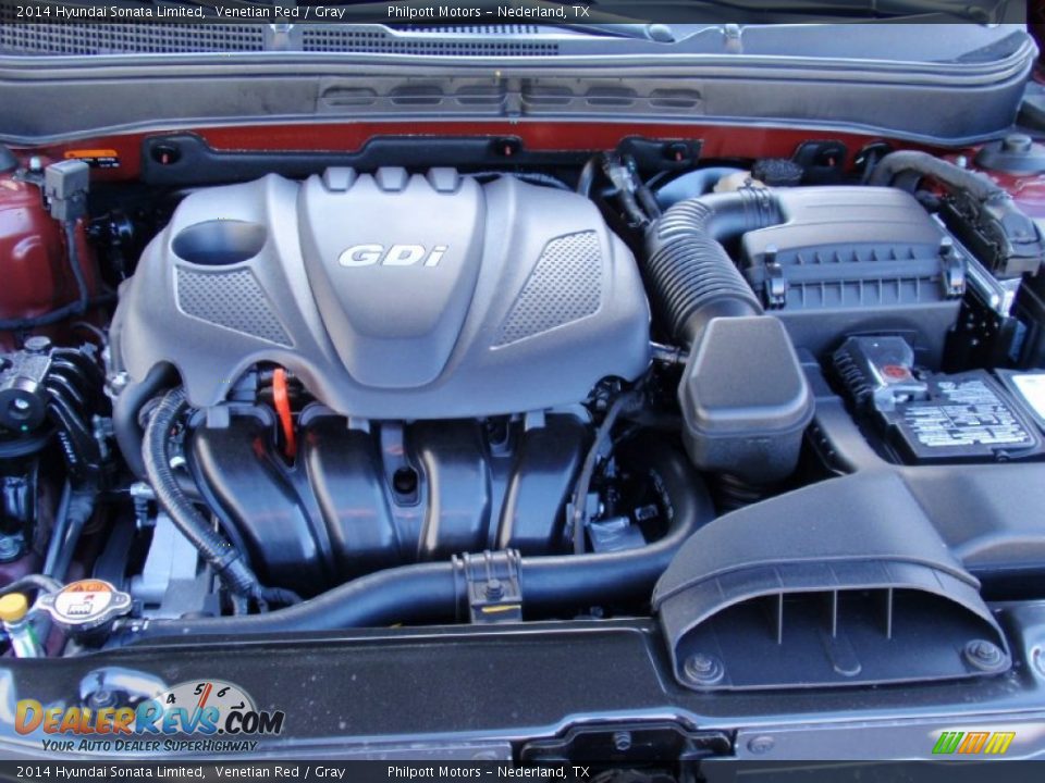 2014 Hyundai Sonata Limited Venetian Red / Gray Photo #16