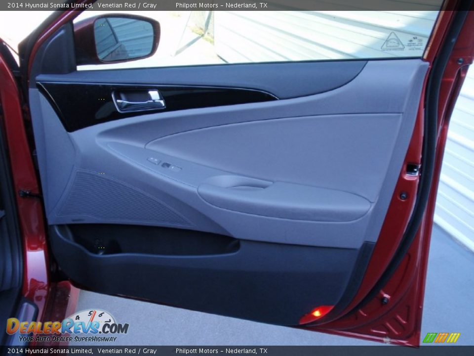 2014 Hyundai Sonata Limited Venetian Red / Gray Photo #17