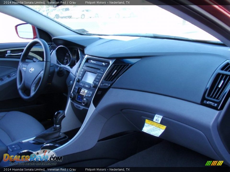2014 Hyundai Sonata Limited Venetian Red / Gray Photo #18