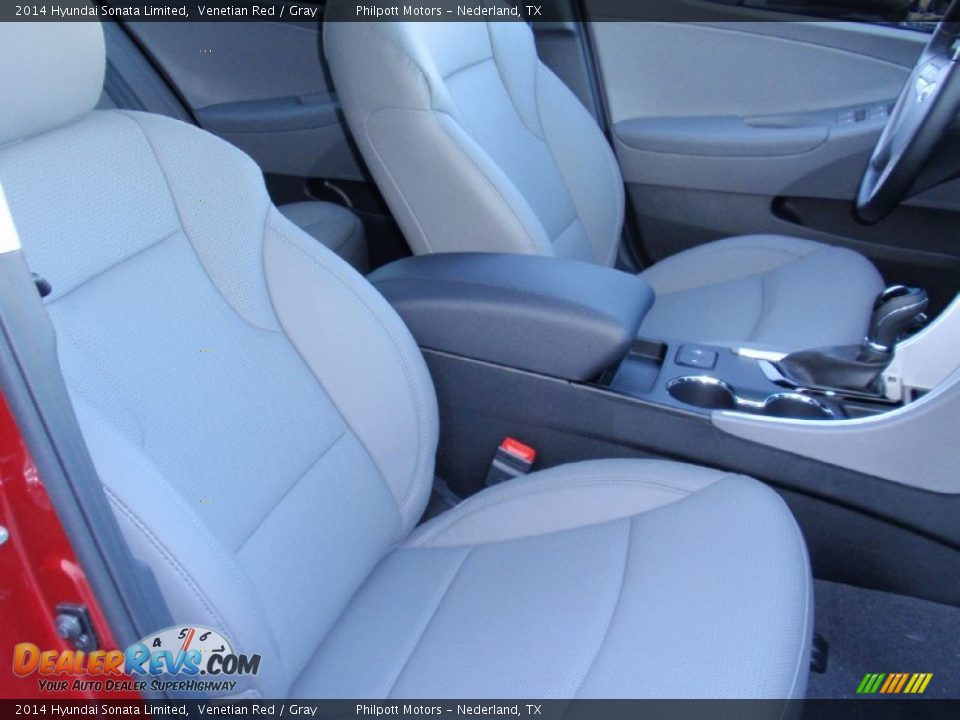 2014 Hyundai Sonata Limited Venetian Red / Gray Photo #19