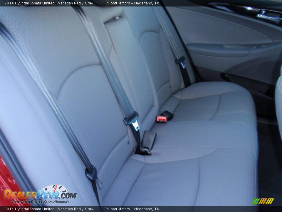 2014 Hyundai Sonata Limited Venetian Red / Gray Photo #21