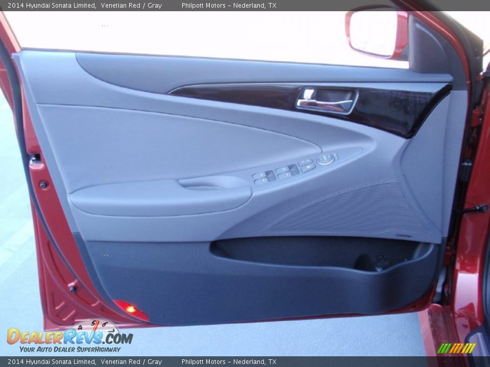 2014 Hyundai Sonata Limited Venetian Red / Gray Photo #24