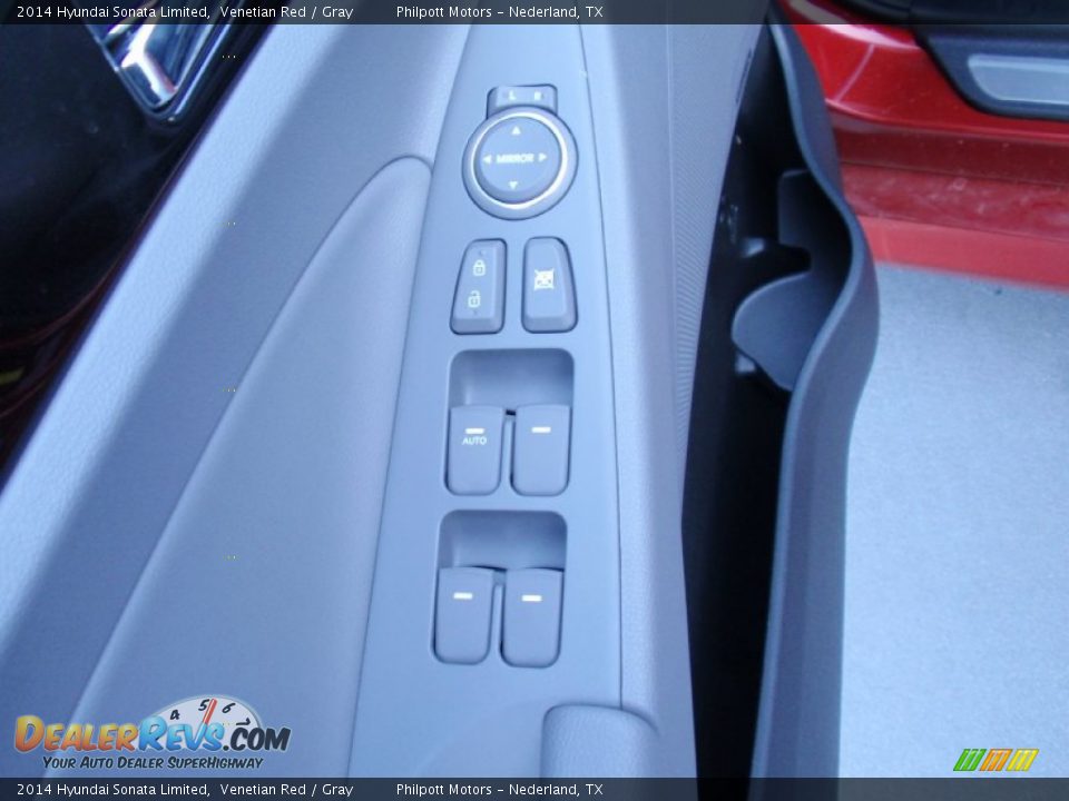 2014 Hyundai Sonata Limited Venetian Red / Gray Photo #25