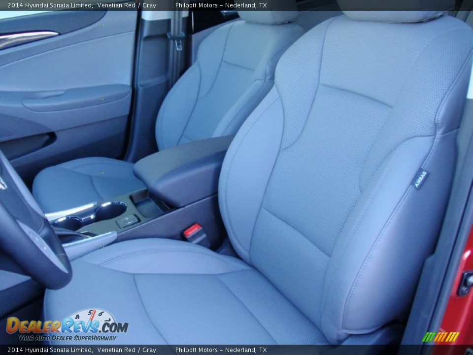 2014 Hyundai Sonata Limited Venetian Red / Gray Photo #27