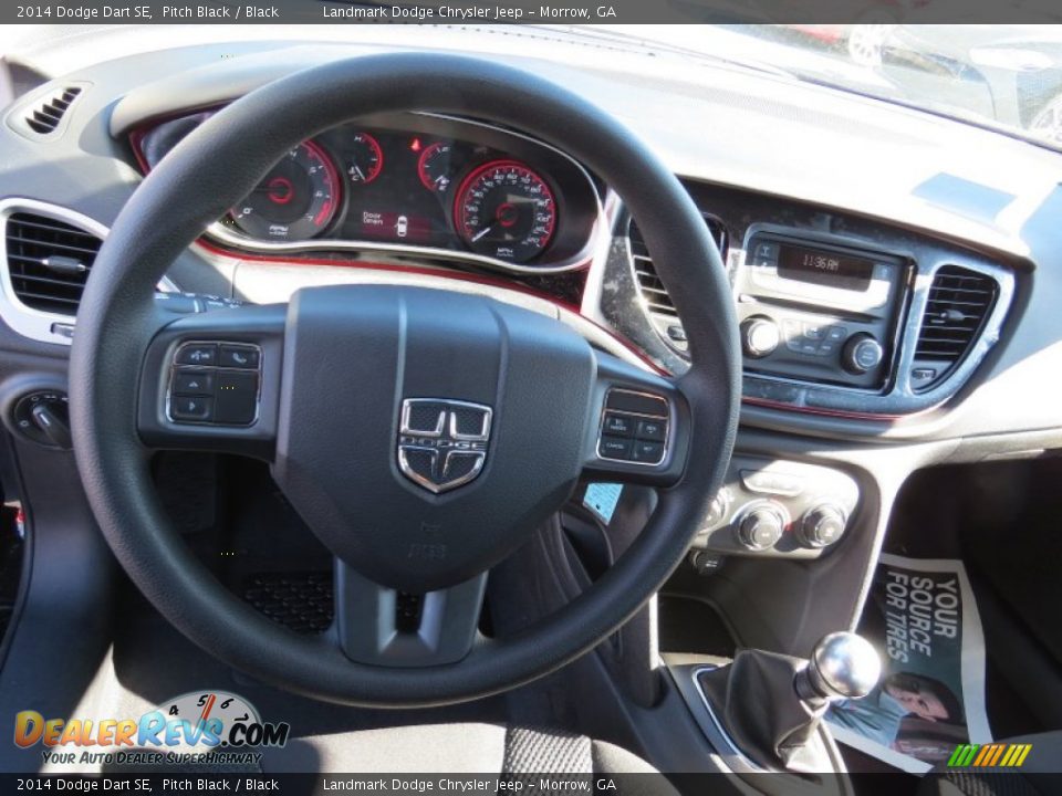 2014 Dodge Dart SE Pitch Black / Black Photo #7