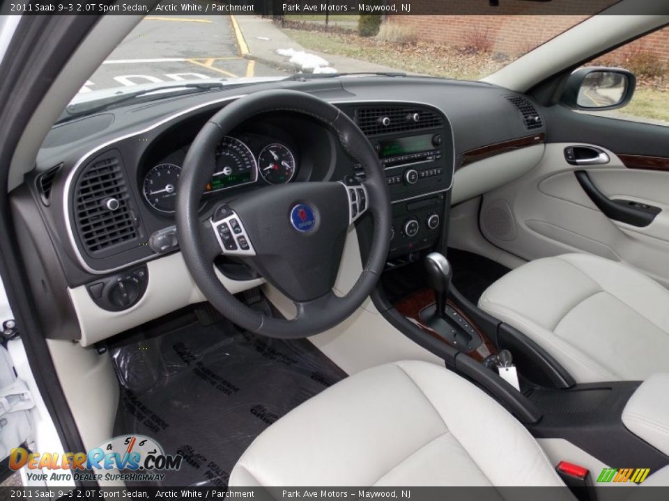 2011 Saab 9-3 2.0T Sport Sedan Arctic White / Parchment Photo #13