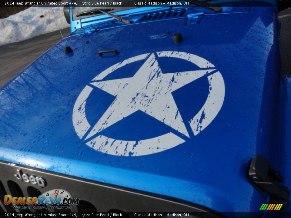 2014 Jeep Wrangler Unlimited Sport 4x4 Hydro Blue Pearl / Black Photo #2