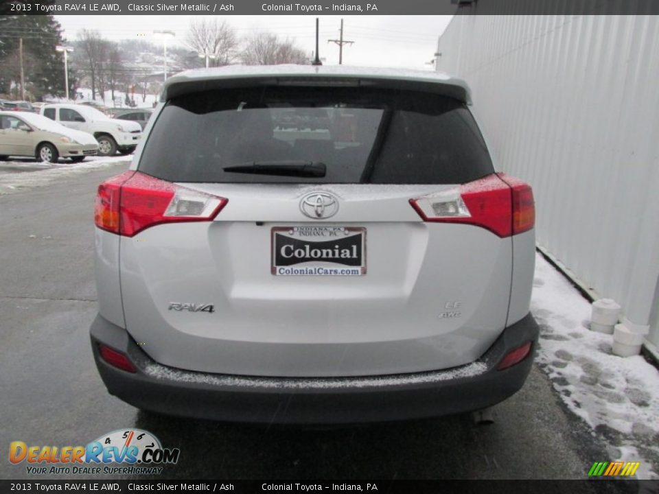 2013 Toyota RAV4 LE AWD Classic Silver Metallic / Ash Photo #4