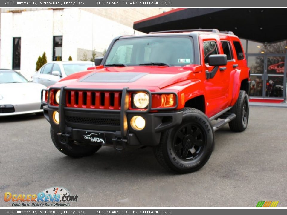 2007 Hummer H3 Victory Red / Ebony Black Photo #3