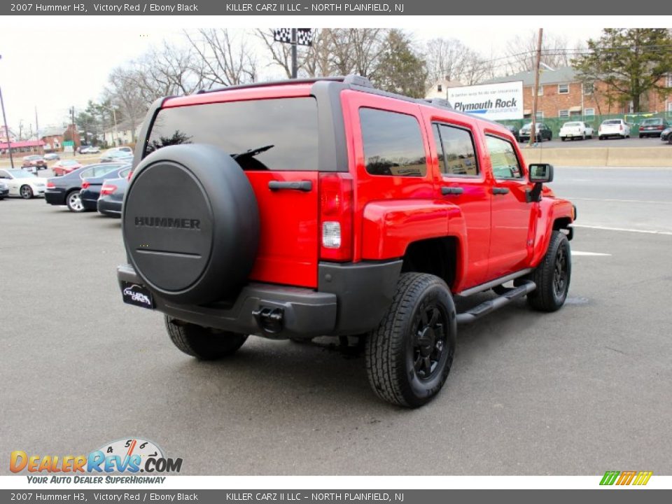 2007 Hummer H3 Victory Red / Ebony Black Photo #6